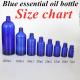 20ml 30ml Essential Oil serum skincare cosmetic package bottle Cobal Blue Glass Dropper Bottle with Dropper
