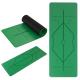 Natural Rubber Yoga Mat, Body alignment lines Non-Slip Fitness pad 5mm Excercise Pad