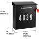 Mail Box Post Wall Mount Locking Mailbox with Code Lock Large Capacity Letterbox with House Numbers