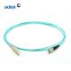 SC-FC/UPC Simplex 2.0mm OM3 Fiber Optic Cable LSZH Aqua Multimode OEM / ODM