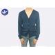 Flat Knitted Mens Cable Knit Button Down Cardigan Full Sleeves Anti - Shrink