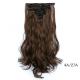 Dark Brown Long Synthetic Clip In Hair Extensions Silky Straight Hair Weave