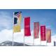 Eliminating Noise Advertising Flag Pole , Durable Stylish Commercial Flag Pole