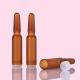 Amber Plastic Serum Vials Ampoule For Cosmetic Essence 1ml Capacity