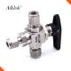 High Pressure Stainless Steel Ball Valve High Temp Resistant 3000PSI 3 Way 1/2