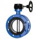 4 Inch Resilient Seated Butterfly Valves With Worm Gear / Double Flanged Butterfly Valve