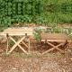 Wood Small Portable Camping Table With Two Adjustable Height Best Folding Camping Table