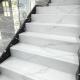 Carrara White Ceramic Stairs Floor Step Tiles Acid Resistant