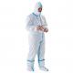 OEM Disposable Protective Coveralls , Dust Proof Disposable White Overalls