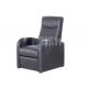 Modern Theater Recliner Sofa Padded PU Leather Home Theater Seating Black Color