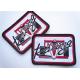 Polyester Woven Custom Clothing Patches Self Adhesive Embroidery