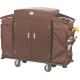 Paint Coating Hotel Housekeeping Trolley With Lid And Lockable Door