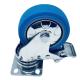 3 Inch Blue TPR Tread Stainless York Swivel Brake Caster