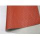 0.7mm Wallet Orange Embossed PU Leather No Fading Hydrolysis Resistance