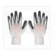 Laboratory White Polyester Grey Nitrile Dipped Liquids Resistant Work Gloves