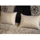 100% Cotton Luxury Throw Pillows , Leaves Pattern Embroidered Cushion Covers