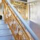 Interior Gold Staircase Railing Metal Stair Railing Aluminum Material