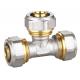 PF5006 Equal Tee Pipe Fittings , Brass Pex Al Pex Fittings ISO228/1 Threaded