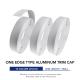 ASTM 50m/Roll Aluminum Trim Cap Letter Profile One Edge Type