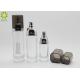 100ml Square Shaped Clear Empty Lotion Bottles With Pump , Glass Cosmetic Package