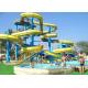 Swimming Pool Spiral Water Slide / Splash Water Slide 15 - 20 M Platform Height