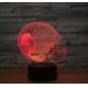 Motorcycle Helmet 7 Colors Change 3D LED Night Light with Remote Control Ideal For Birthday Gifts And Party Decoration