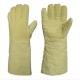 Glass Manufacturing Casting Industry High Temperature 650 Degrees Anti-Cutting Wear Aramid Gloves Hand Protection