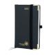 Black Leatherette Cover Small Academic Planner With Hourly Schedule