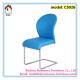 blue leather dining chair chromed legs leather dining chair C5026