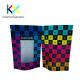 Double Side Digital Printed Packaging Bags Holographic Foil Pouch With Window