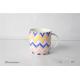 Bright Colorful Fine Bone China Mugs , Ceramic Travel Coffee Cup With Logo Printing