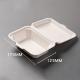 Takeaway Bagasse Lunch Box Sugarcane Disposable Containers 600ml