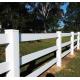 White Pvc Antiseptic Vinyl Pasture Fencing 3 Rail Plastic Farm For Horse Pastures