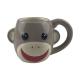 custom monkey 3d shape cute ceramic coffee mug tea and coffee mug