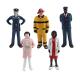 People at Work Model Toy 5 PCS Pretend Professionals Figurines Toys for Boys Girls Kids