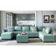 Top grade large manual assembly green ottoman cheap sofa set home furniture velvet U shaped Sectional couch home sofa