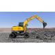 8 ton mini wheel excavator with 0.23cbm bucket 8 ton wheel excavator with log