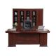 Solid Wood Executive Office Set for Executive Desk and Chair in Vintage Mahogany