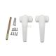 White Door Window Double Sided Handles Modern Design Aluminum Alloy Materials