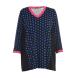 Contrast Color Women's Polka Dots Knit Tops-- Plus Size Casual Styles