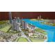 Large Scale Fancy Miniature City Model With Warm LED Light Painted Color