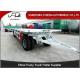 Farm Goods Transport Semi Flatbed Trailers With Towing Drawbar Carbon Steel Material