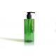 Green Cylinder PET Cosmetic Bottles For Body Lotion Products Half Transparent 300ml