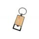 Bamboo Metal Bottle Opener Multifunction Black Color With Zinc Alloy Keyring