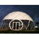 UV Resistance Outdoors Geodesic Dome Tent , White Small Dome Tent With Glass Door