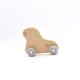 Fox Car Shape Wheelie Wooden Silicone Teether For Toddler OEM Service