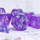 Translucent Purple Resin RPG Dice Practical For Tabletop Gaming