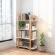 Four Tier Wooden Storage Rack White MDF Panel Modern Style W80*D30*H120CM