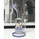 Perc Ribbed Glass Water Pipe 6inch 14mm Bowl Bent Neck Showerhead