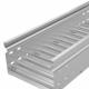 Clip on Corrugated Cable Tray 50mm-500mm Load Capacity 20-100kg/M Silvery